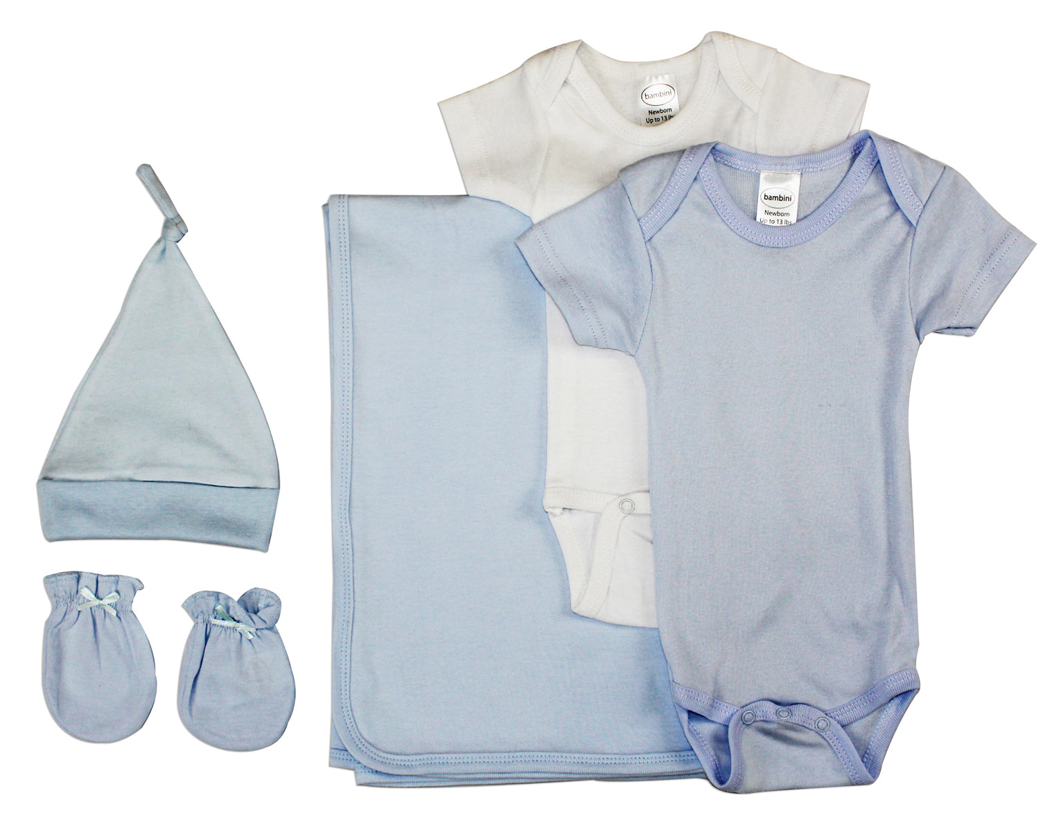 Newborn Baby Boy Bambini 5 Piece Layette Baby Shower Gift Set