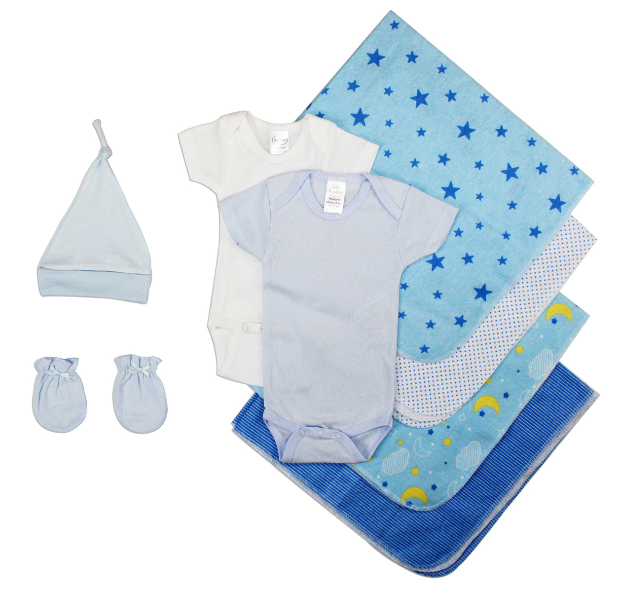 Essential Newborn Baby Boy Bambini 8 Piece Layette Set