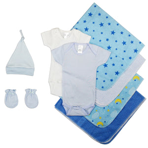 Essential Newborn Baby Boy Bambini 8 Piece Layette Set