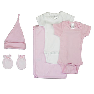Newborn Baby Girl Bambini 5 Piece Layette Baby Shower Gift Set