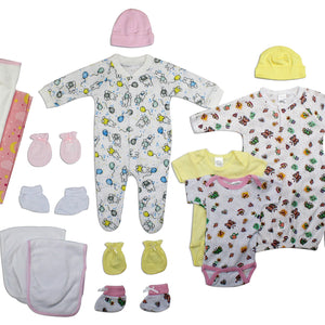 Newborn Baby Girl Bambini 19 Piece Layette Baby Shower Gift Set