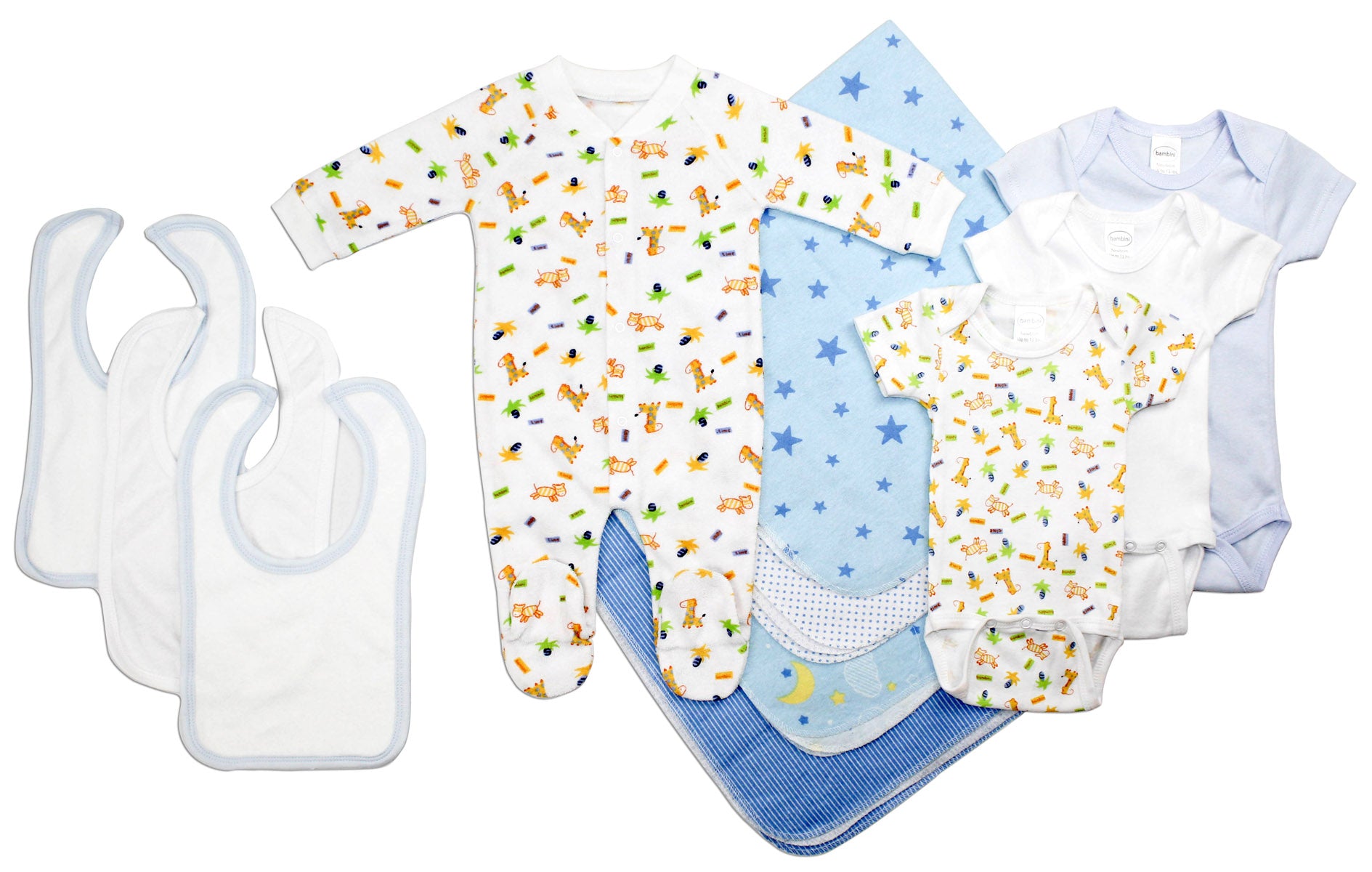 Newborn Baby Boy Bambini 11 Piece Layette Baby Shower Gift Set