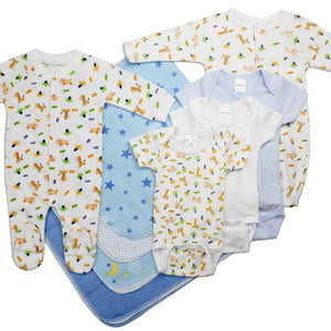 Newborn Baby Boy Bambini 9 Piece Layette Baby Shower Gift Set