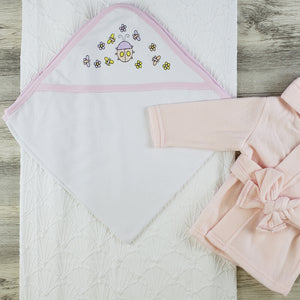Bambini Hooded Towel, Wash Mittens and Robe Layette Sets