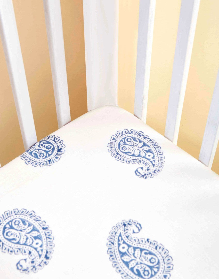 Hand Crafted Cotton Breathable Fort Fitted Baby Crib Sheet