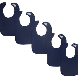 Navy Baby Bambini Bibs (Pack of 5)