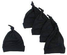 Black Knotted Bambini Baby Cap (Pack of 5)