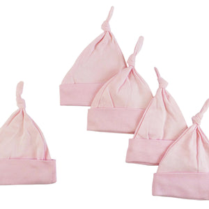 Pink Knotted Bambini Baby Cap (Pack of 5)