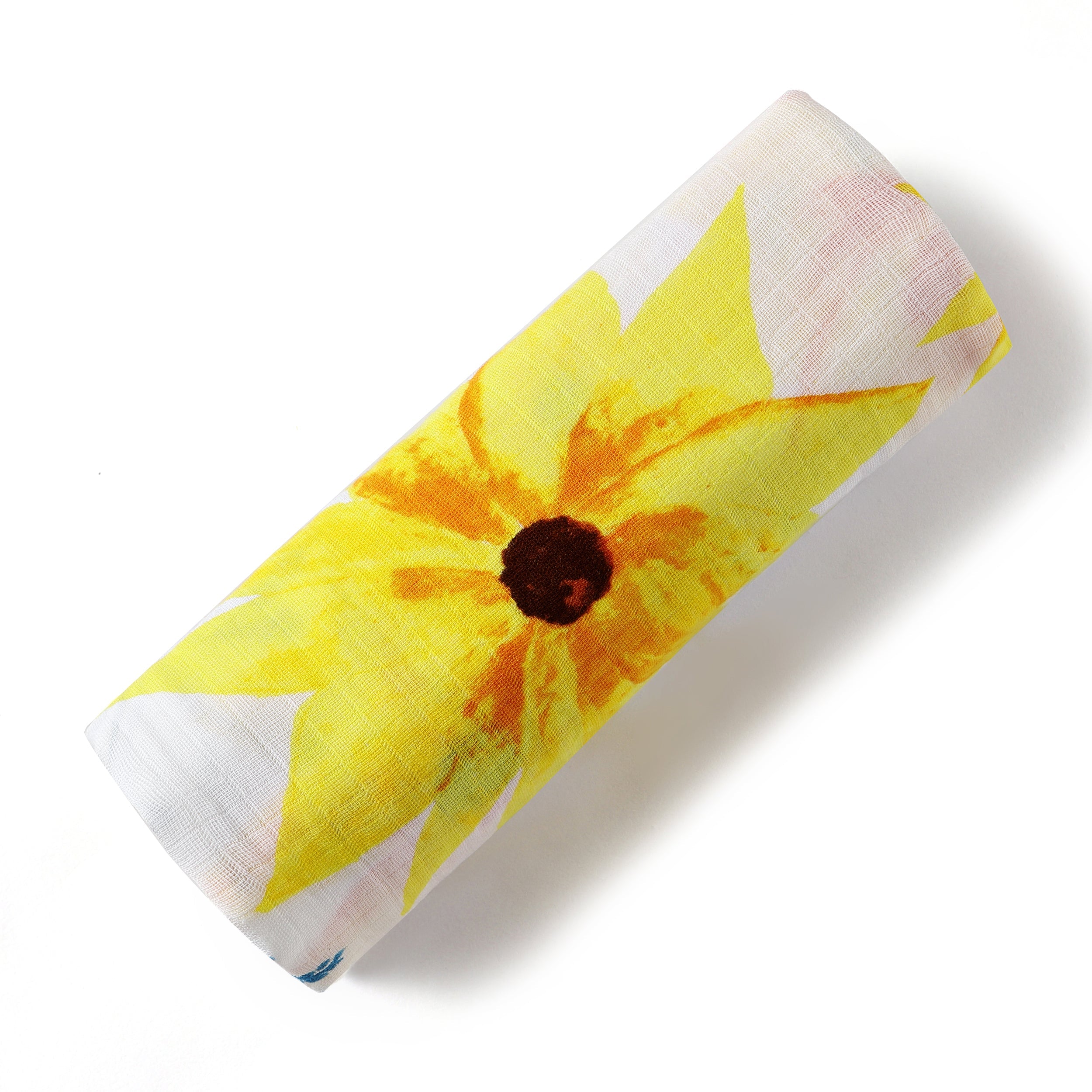 Organic Soft Cotton Sunflower Swaddle Baby Wrap