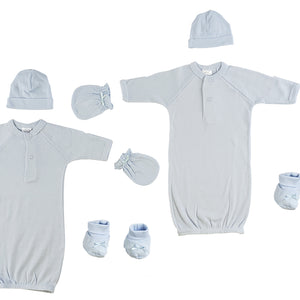 Boys Preemie Gowns, Caps, Booties and Mittens