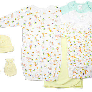 Neutral Newborn Baby Bambini 7 Piece Layette Baby Shower Gift Set