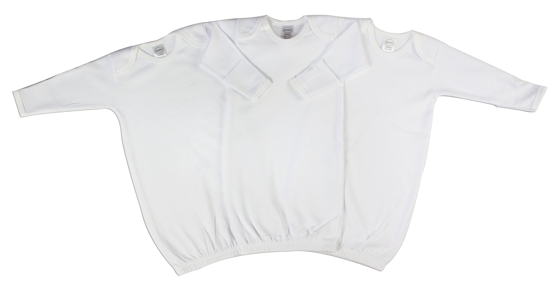 Neutral Newborn Baby Bambini 3 Piece Gown Set