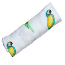 Organic Breathable Cotton Parrot Print Baby Swaddle
