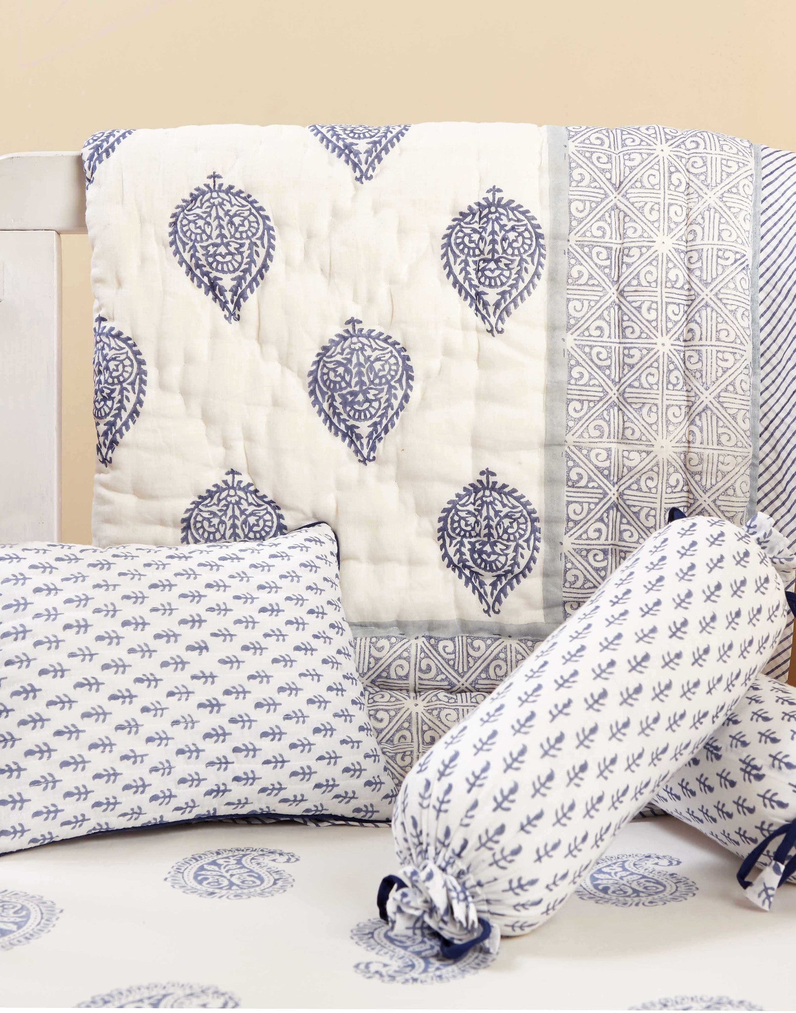 5 Pc Crib Quilt Set Perfect Newborn Gift