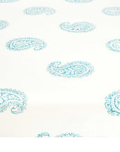 Teal Paisley Fitted Ultra Soft Cotton Baby Crib Sheet