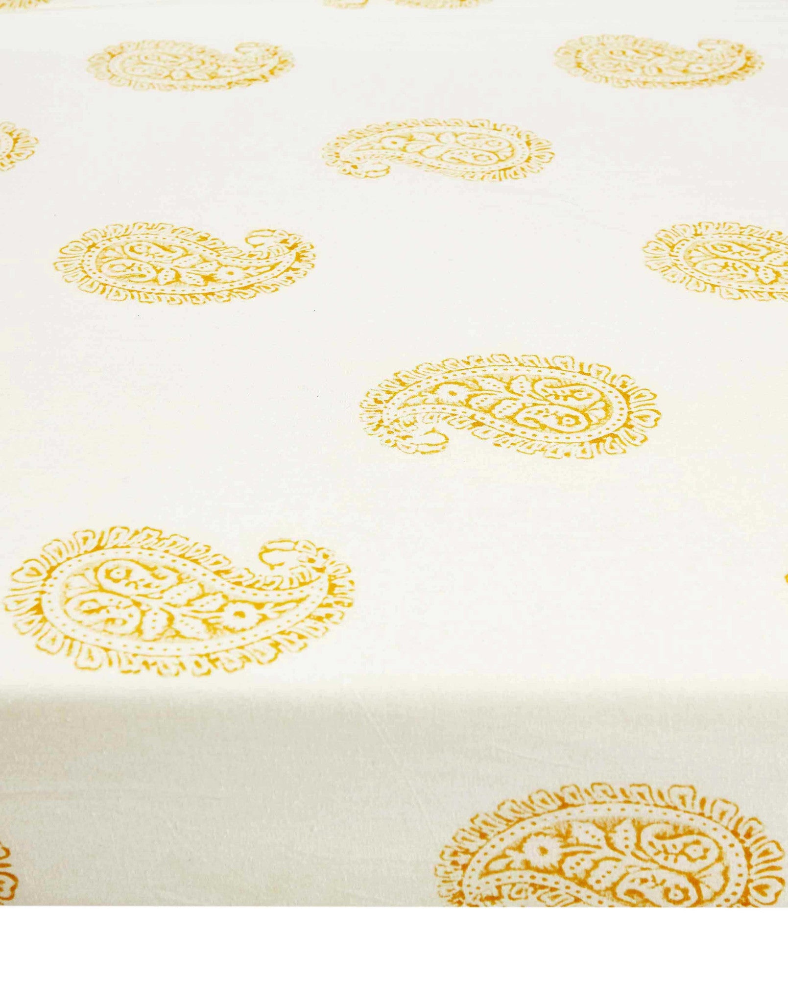 Mustard Paisley Ultra Soft Cotton Fitted Crib Sheet