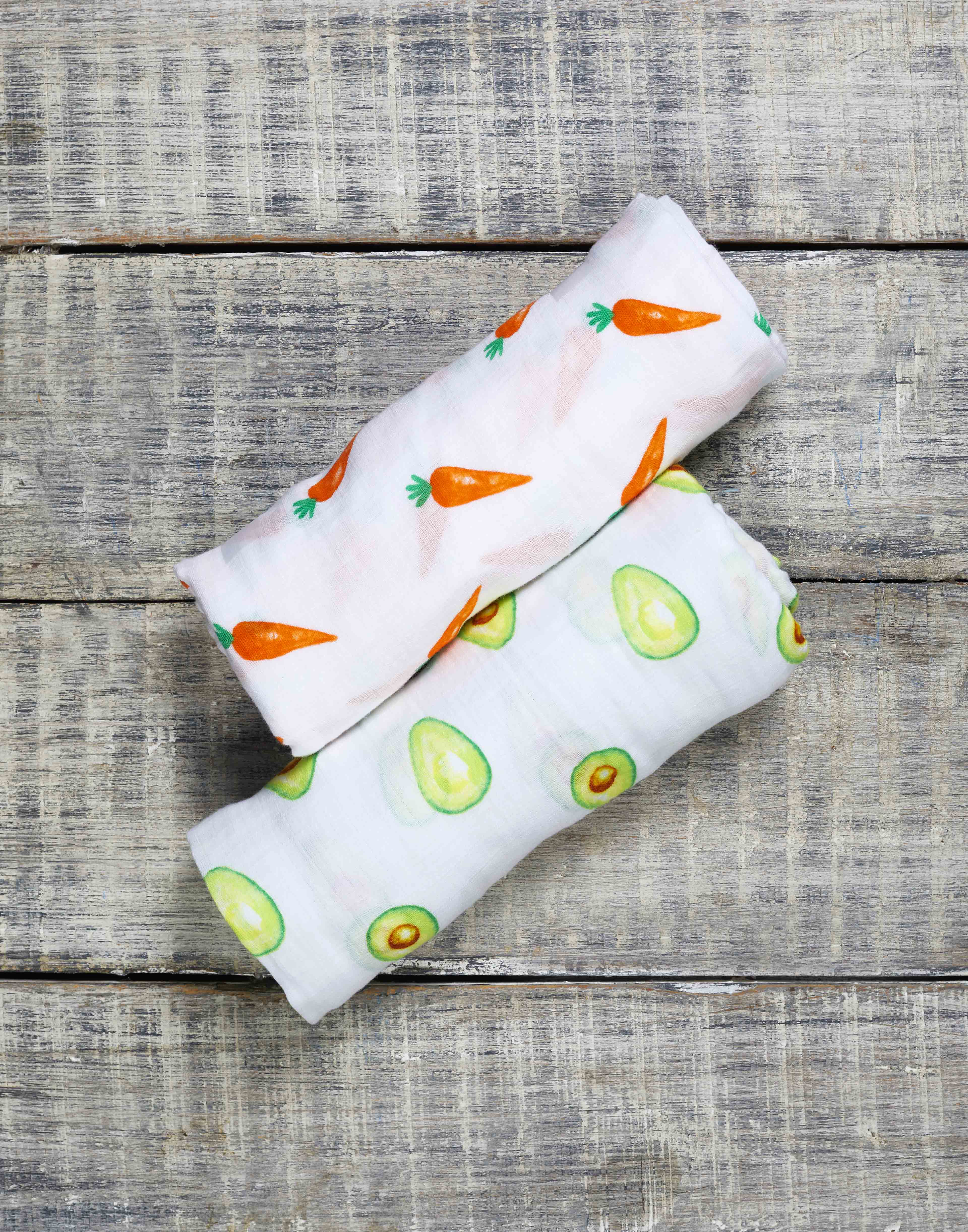 Organic Breathable First Foods Baby Swaddle Set