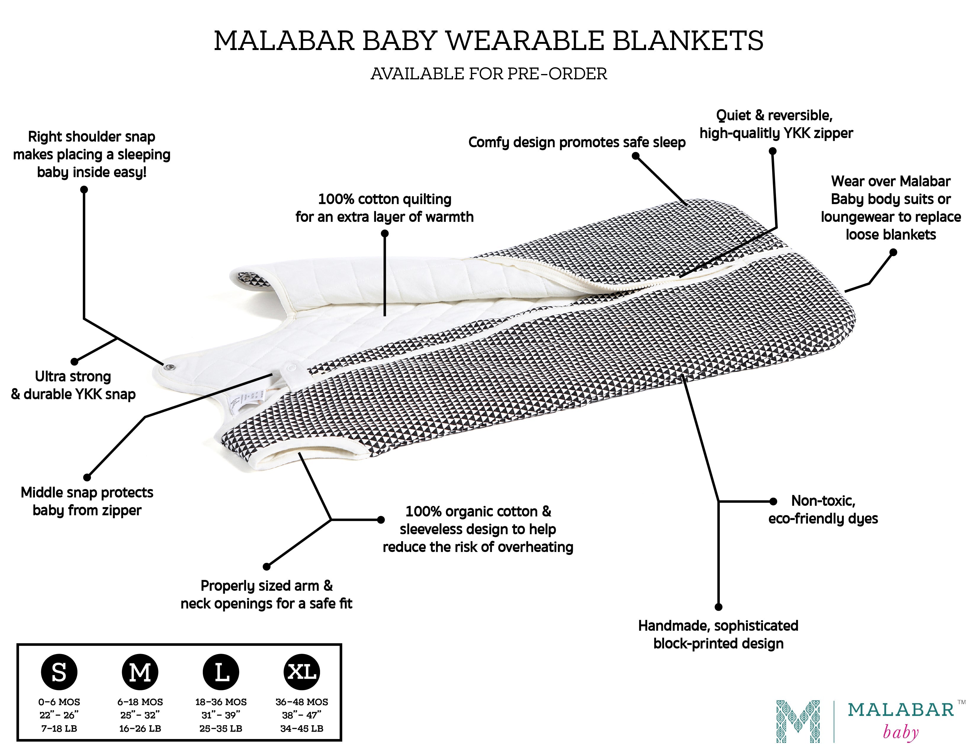 Quilted Greenwich Cotton Baby Sleeping Bag