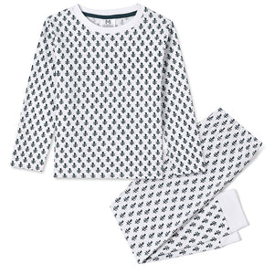 Fort Blue Organic Cotton Knit Wearable Toddler & Big Kid Pj Set