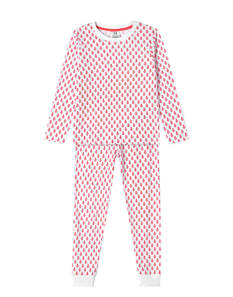 Pink City Organic Cotton Knit Toddler & Big Kid Pj Set