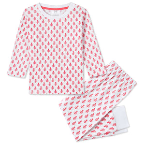Pink City Organic Cotton Knit Toddler & Big Kid Pj Set