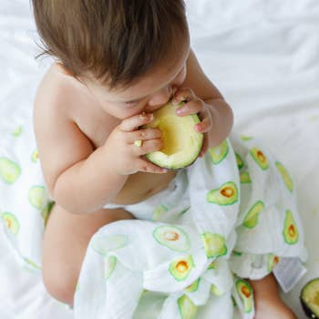 Organic Swaddle Set Avocado Green Stripe