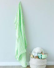 Organic Swaddle Set Avocado Green Stripe