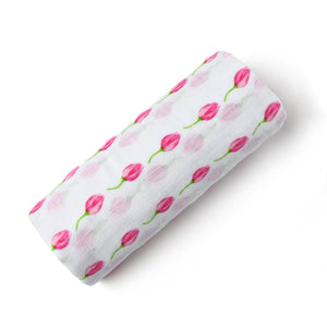 Organic Cotton Breathable Flower Bud Baby Swaddle