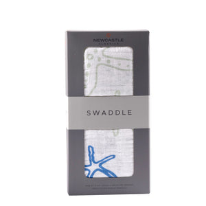 Starfish Cotton Muslin Swaddle