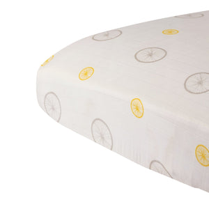 Vintage Wheel Bamboo Muslin Crib Sheet