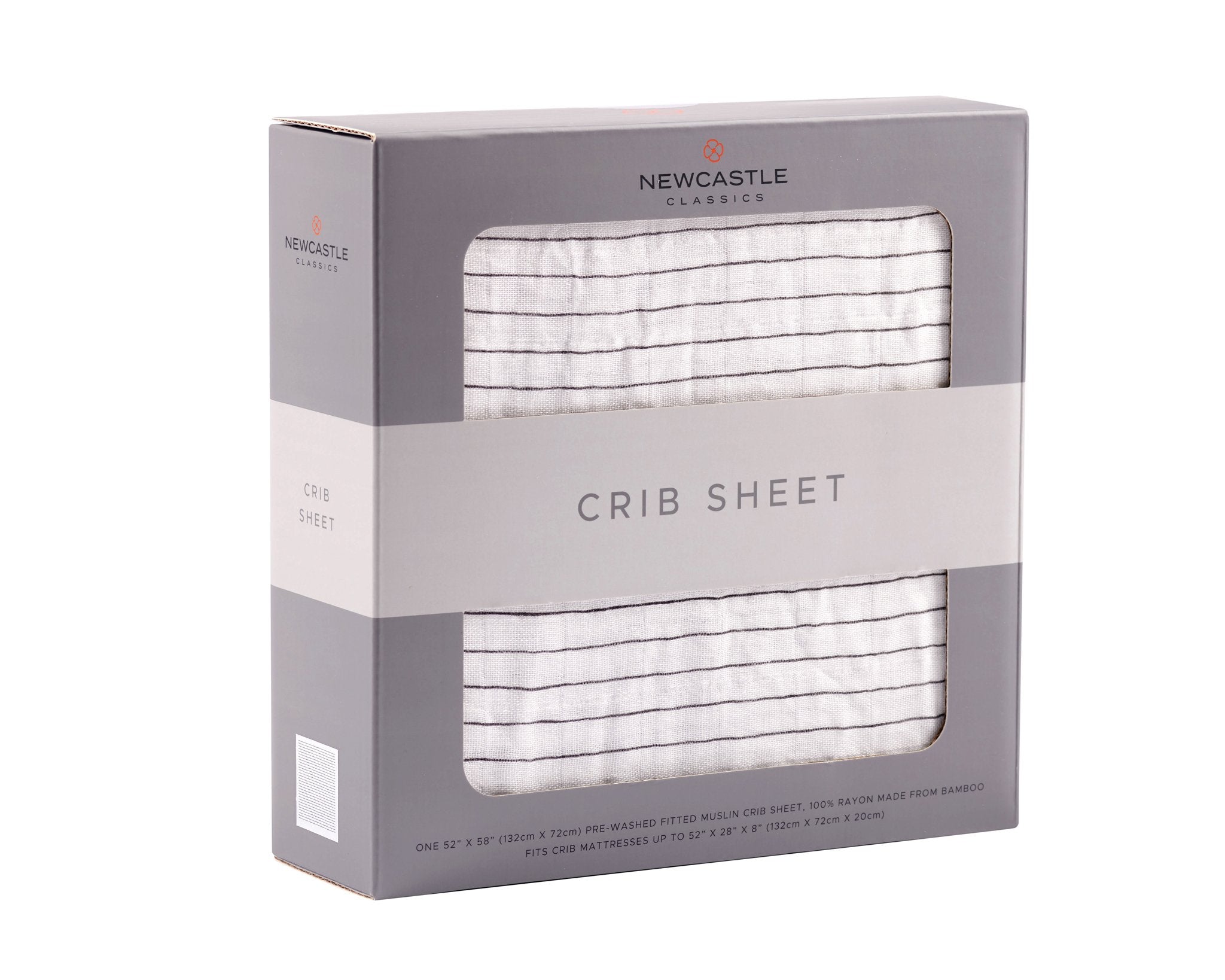 Pencil Stripe Bamboo Muslin Crib Sheet