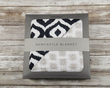 Morrocan Blue And Traveler Dot Cotton Muslin Newcastle Blanket