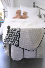 Morrocan Blue And Traveler Dot Cotton Muslin Newcastle Blanket