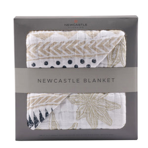 Pyramid Print And Star Anise Cotton Muslin Newcastle Blanket