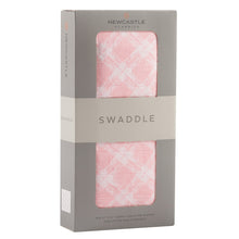 Primrose Pink Plaid Cotton Muslin Swaddle