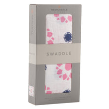 Primrose Indigo Cotton Muslin Swaddle