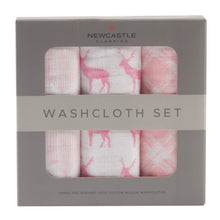 Pop of Pink Cotton Washcloth Set 3PK