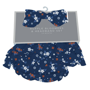 Serenity Floral Bamboo Bloomer Headband Set for Infants & Up