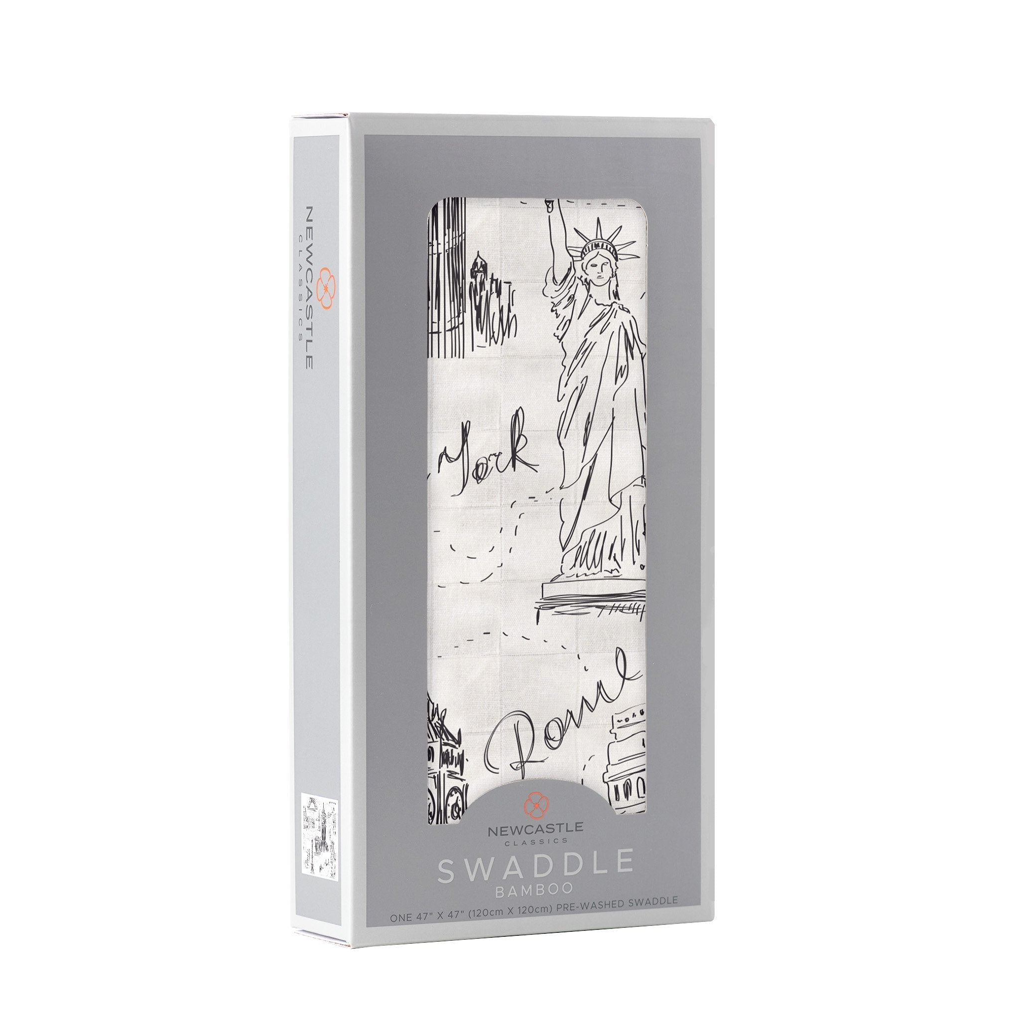 London, Paris, New York Bamboo Muslin Baby Swaddle