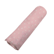 Pink Pearl Polka Dot Bamboo Muslin Baby Swaddle