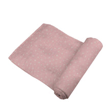 Pink Pearl Polka Dot Bamboo Muslin Baby Swaddle