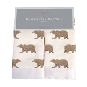Goodnight Bear Bamboo Muslin Security Baby Blankie