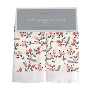 Dahlia Floral Bamboo Muslin Cute Security Baby Blankie