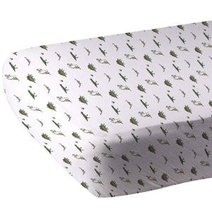 Dino Days Cotton Muslin Crib Sheet