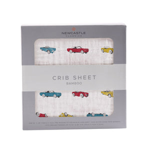 Vintage Muscle Cars Bamboo Muslin Crib Sheet