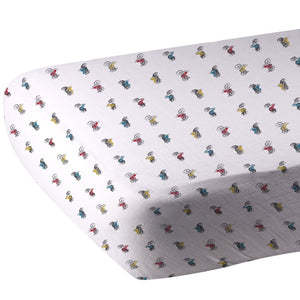 Vintage Motorcycles Bamboo Muslin Crib Sheet