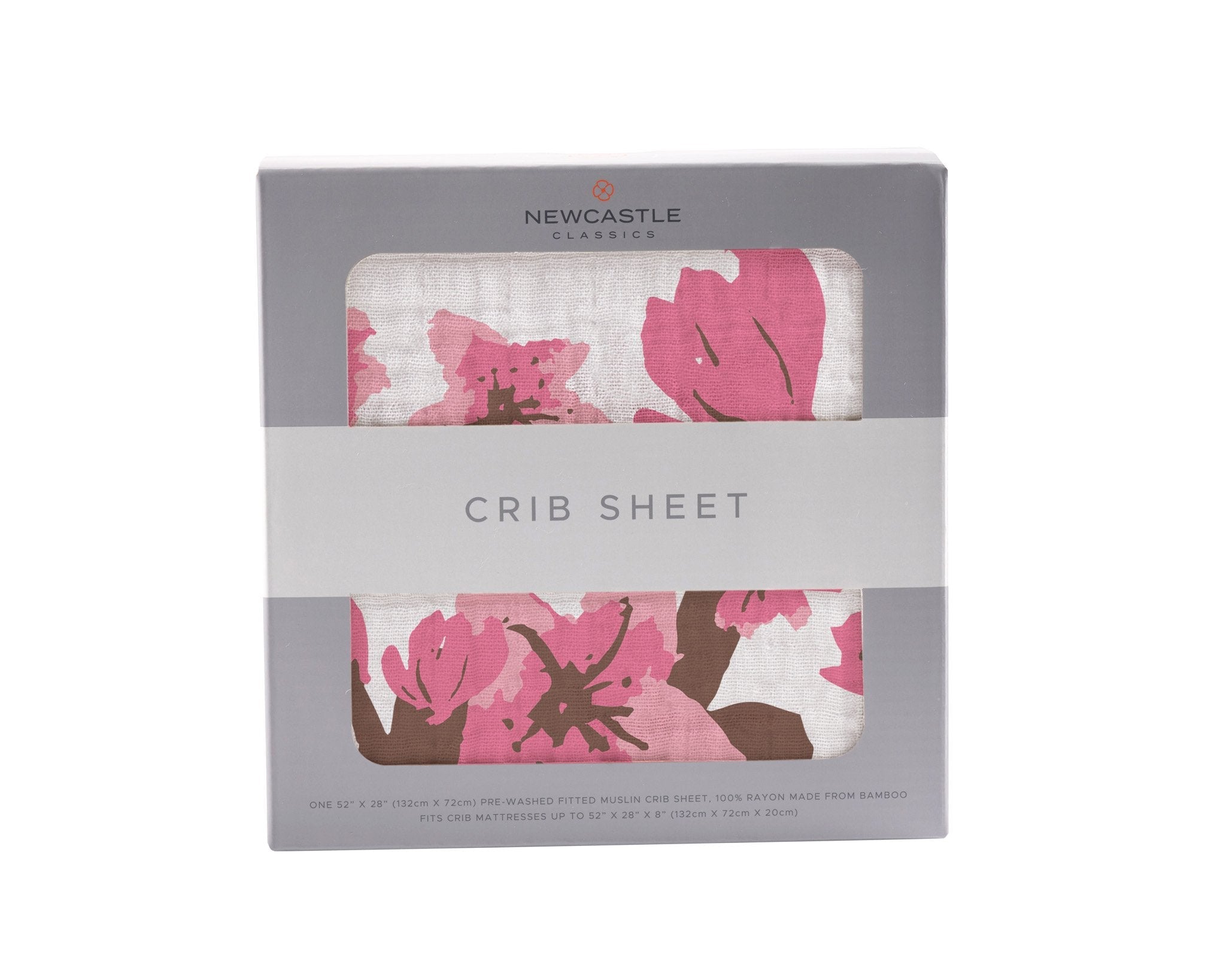 Cherry Blossom Bamboo Muslin Baby Crib Sheet