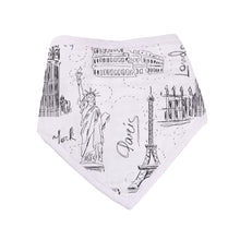 London, Paris, New York Bandana Bamboo Muslin Bib Set of 3