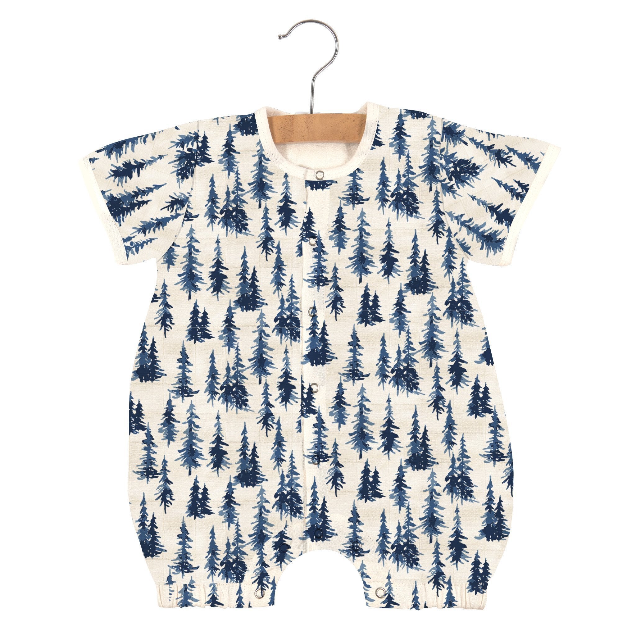 Indigo Forest Bamboo Newcastle Silhouette Mini Romper