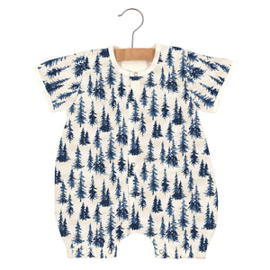 Indigo Forest Bamboo Newcastle Silhouette Mini Romper